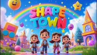 Shape Town|English Kids Song| Nursery Kids Rhyme|3D Animated Kids Cartoon