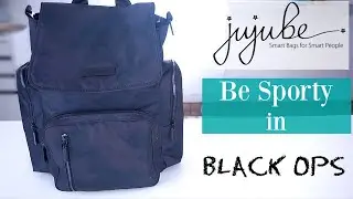 Ju-Ju-Be Be Sporty in Black Ops | Packed for Baby in Cloth Diapers and Toddler