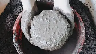 Black Concrete cakes Crumbling | dry/water crumbling | cement | #concrete #asmrcontent #asmranalmun