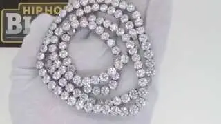Never Fade 6MM 1 Row CZ Lab Made Tennis Chain - Prong Set - Double Lock