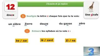 Lecture:  Les lettres ( z - g ) /  page 34 /  mes apprentissages en fran&ccedil;ais 3AP