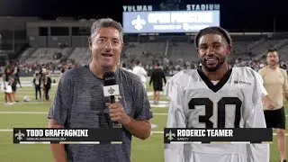 Exclusive Interview w/ Roderic Teamer at Saints Training Camp 2024