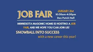 Masonic Home Job Fair Jan 2026