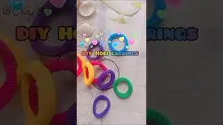 DIY holi earrings in 5 minutes🤯😱 how to make earrings #youtubeshorts  #diy #handmade @Craftbook05