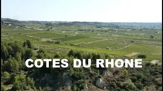The beautiful landscapes of the Cotes du Rhone vineyard