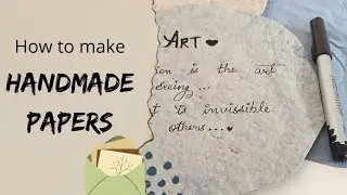 DIY | Handmade Paper | How to make handmade paper | Easy Steps of making Handmade Papers 📜 #018