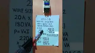 20 ampere circuit breaker load computation 