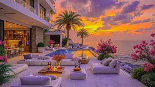 Positive Bossa Nova Jazz and Reduced Anxiety at Sunset - Luxury Beachfront Resort with Smooth Jazz