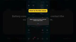 battery connection error battery connection error. please contact the customer support center