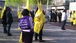Concentraci&oacute;n de los conductores de la Junta frente a RTVCM