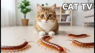 TV for CATS - Creepy Crawly Centipede Hunt - Cat Games
