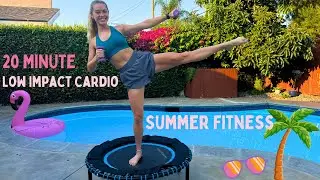 Beach Ready Rebounder Workout | Waistline Shaping Low Impact Cardio & Core Strength