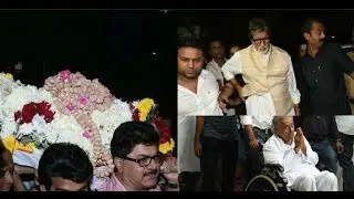Om Puri&rsquo;s last rites  Amitabh Bachchan, Farhan Akhtar, Anil Kapoor arrive to pay their respects