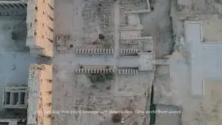 Drone footage of Karnak temple in Luxor, Egypt