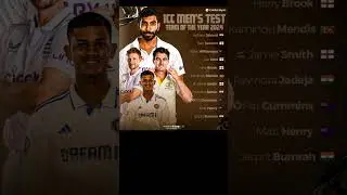 ICC Test Team of the Year 2024 🔥 | Full XI Revealed!#shorts #shortsfeed #youtubeshorts #ytstudio