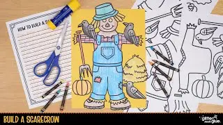 Printable Scarecrow Craft, Template, Writing Prompts for Kids | Fun No Prep Fall Activity 3rd - 4th