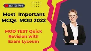 Most Important MCQS || MOD Test Prep || Exam Lyceum