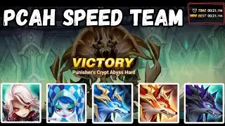 Noob Builds Very Fast Punisher's Crypt Abyss Hard Team!!!