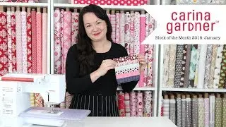 Carina Gardner's January 2018 Block of the Month Quilt Tutorial