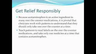 Adult Acetaminophen Safety Webinar