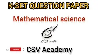 K-SET QP MATHEMATICAL SCIENCE 