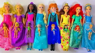 Unboxing Mattel Disney Princess Playset | Frozen Elsa, Anna, Belle, Ariel, Cinderella Dolls | ASMR 