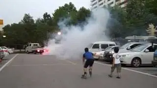 2009 July Anti-Mosquito Fog Truck in South Korea (thermal fogger)