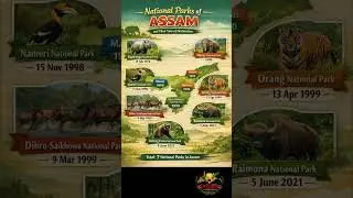 National Parks of Assam #adre #slprb #assampolice #exam #exampreparation #gk #currentaffairs #shorts