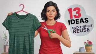 Unique Old Tshirt Ideas! Transformation Idea From Old Tshirt#DIY Idea From Men's Tshirt