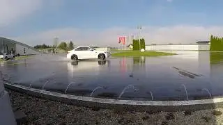 BMW M2 drifting in Burgkirchen with HJS downpipe