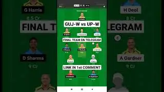 guj-w vs up-w dream11 prediction today || guj-w vs up-w dream11 team || wpl dream11 #shorts #dream11
