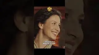 Sam Heughan brinca com Caitr&iacute;ona Balfe falando que ela &eacute; bem vinda na Esc&oacute;cia.