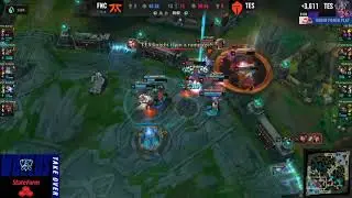 FNC vs. TES Game 4 teamfight 2 | Quarterfinals | 2020 World Championship