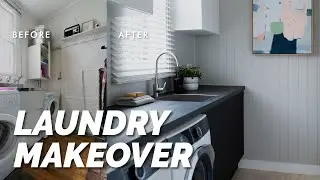 DIY Laundry Makeover! 😲 Our Nightmare 'Problem' Room gets a Calm & Luxurious Transformation!