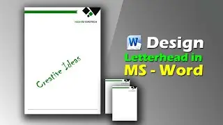 How to Letterhead Creative Ideas in MS Word | Letterhead Design Ideas in MS Word | Hashim Infotech