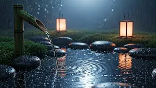 Peaceful Night Sleep Music 🌙 Japanese Zen Rain Sounds