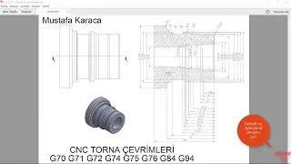 Cnc Tornada G70 G71 G72 G74 G75 G76 G84 G94 Çevrimleri Hepsi Bir Arada Bu Videoda