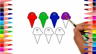Ice Cream for Coloring Page | color pages for kids | Coloring Book for Kids