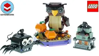 Наборы LEGO Halloween 2021 (40493 &laquo;Паук и дом с привидениями&raquo;) и скоростная сборка Halloween Owl ...