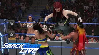 WWE 2K19 SMACKDOWN LIVE SASHA BANKS & IO SHIRAI VS BAYLEY & EMBER MOON
