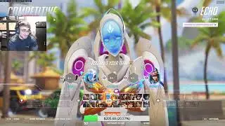 26K DMG! HYDRON ECHO GAMEPLAY SEASON 10 TOP 500 OVERWATCH 2