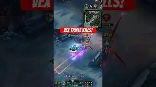 Broken Vex Gameplay - Triple Slains -  #leagueoflegends #vex #viral