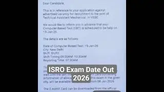 vssc exam date // Isro exam date published// exam date published//ISRO exam date published #isroexam