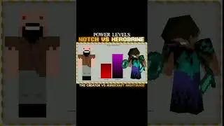 Notch vs Herobrine Power Levels Edit | #minecraft #herobrine #notch