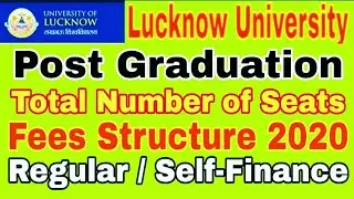 Lucknow University: Post Graduation Fees Structure and Number of Seats in Each Course | Be a  Champ