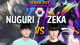 Nuguri vs HLE Zeka - Nuguri GRAGAS vs Zeka K'SANTE Top - Patch 13.22 KR Ranked