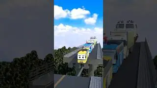 colurfull cars vs broken bridge #beamngrao #beamngdrive #automobile #beamngnoob #gaming