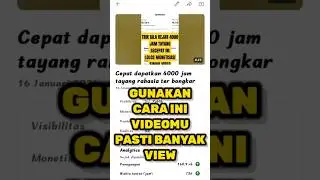Trik mudah video short cepat trending ini rahasianya