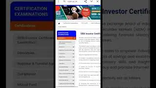 sebi investor certification examination | banking certificate |sebi investor certificate 2024 @yrf