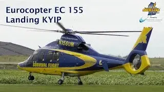Eurocopter EC 155 B1 [N156UM] Landing at Willow Run YIP - Thunder over Michigan 2017